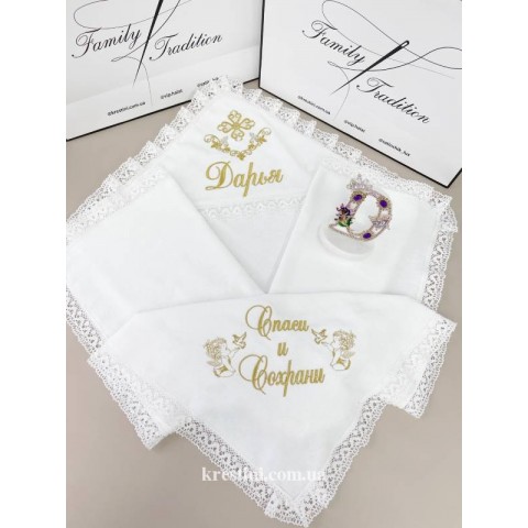 Крыжма для девочки "Дарьюшка" Крыжма для девочки "Дарьюшка"